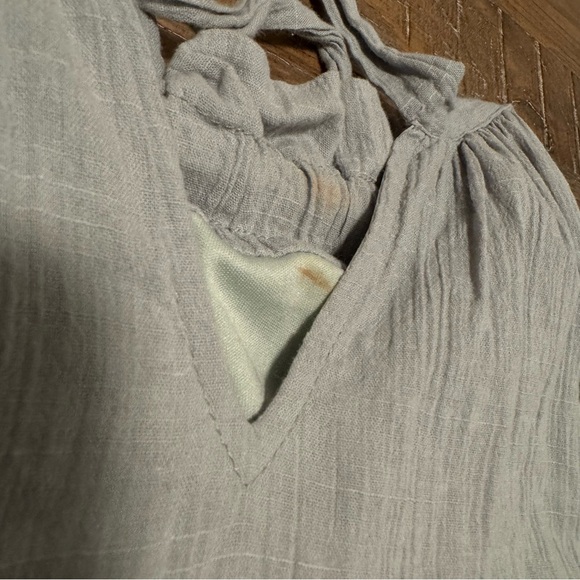 Listicle Gray Asymmetrical Tiered Sundress L Large (stain on inner) - Picture 9 of 14